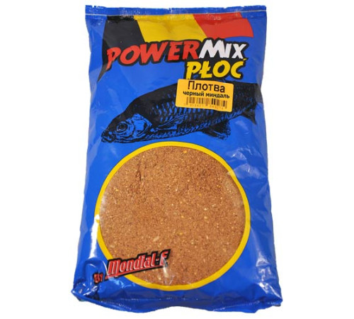 Прикормка Mondial-F Powermix Roach Black Amandel 1 кг (Плотва черный миндаль)