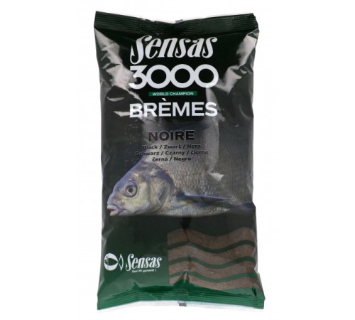Прикормка Sensas 3000 Super Bremes Noire 1 кг (черная, лещ)