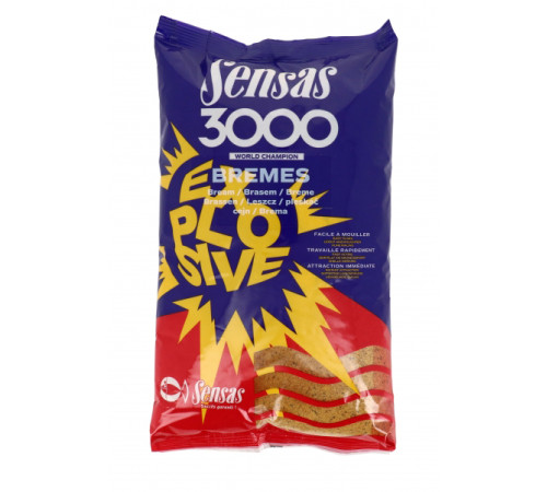 Прикормка Sensas 3000 Explosive Bremes 1 кг (Лещ)