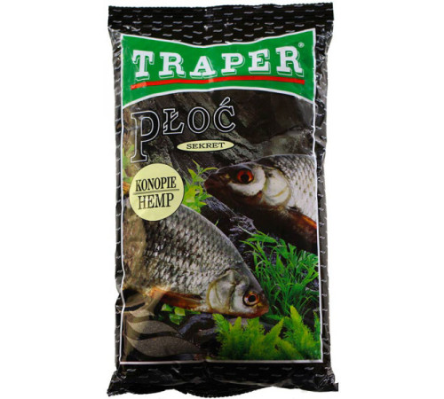 Прикормка Traper Sekret Płoć Konopie 1кг (плотва, конопля)