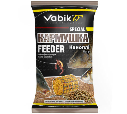 Прикормка Vabik Special Фидер Конопля (светлая) 1кг