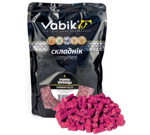Компонент для прикормки Vabik Big Pack Гранулы Клубника 750 г