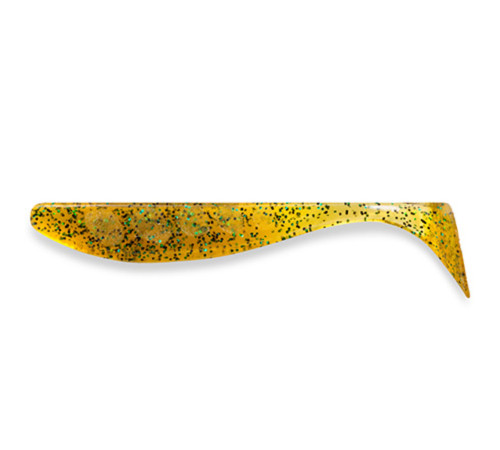 Силиконовая приманка FishUp WIZZLE SHAD 3" 036 - Caramel/Green & Black, 8шт, виброхвост