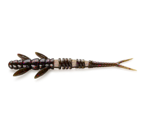 FishUp FLIT 3" 050 - Green Pumpkin Brown/Red & Purple, 8шт.