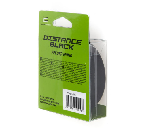 Монофильная леска Feeder Concept DISTANCE BLACK 150м,  0.25мм