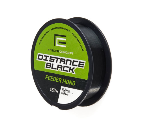Монофильная леска Feeder Concept DISTANCE BLACK 150м,  0.25мм