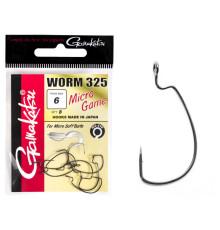 Крючки офсетные Gamakatsu WORM 325 Micro Game, №6, 8шт.