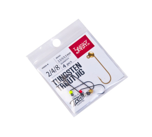 Джиг-головки Lucky John Area Trout Game TUNGSTEN TROUT JIG вольфрамовые 2.5/3.0/3.5мм комплект 1, гр, 4шт.