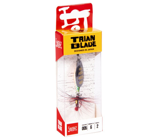 Блесна вращающаяся Lucky John TRIAN BLADE ROUND 6 , цвет 005
