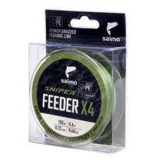 Плетеная леска Salmo Sniper Feeder х4 BRAID Army Green 150м,  0.12мм
