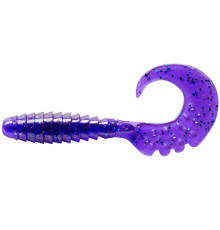 Силиконовые приманки FishUp FANCY GRUB 2" 060 - Dark Violet/Peacock & Silver, 10шт, твистер