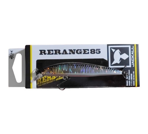 Воблер минноу Jackall RERANGE 85SP hl silver & black, 7.9 гр.