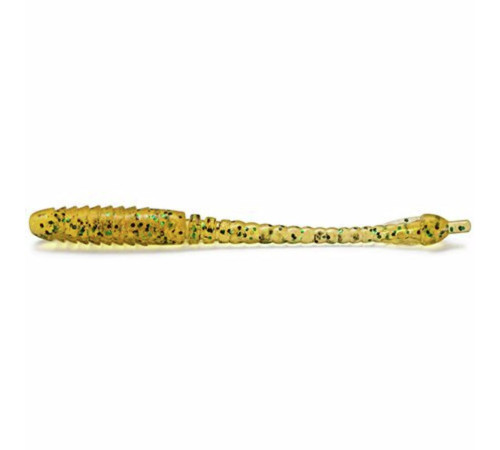 Силиконовые приманки FishUp ARW WORM 2" 036 - Caramel/Green & Black, 12шт, червь