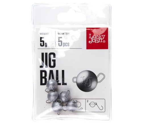 Груз-головки Lucky John Pro Series JIG BALL разборные, 5гр, 5шт.