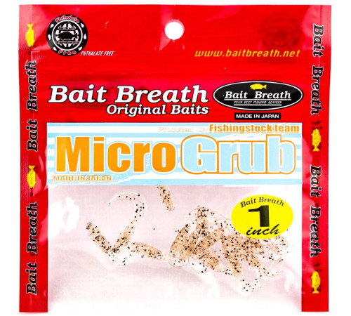 Силиконовые приманки Bait Breath MICRO GRUB 1" Ur25, 15шт, твистер