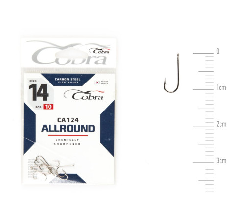 Крючки Cobra ALLROUND сер. CA124, №14, 10шт.