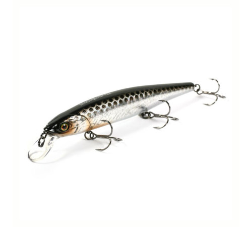 Воблер минноу Jackall MAG SQUAD 128SP hl silver & black, 21 гр.