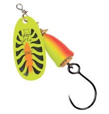 Блесна вращающаяся Blue Fox VIBRAX FLUORESCENT Barbless №3 , цвет Fire Tiger