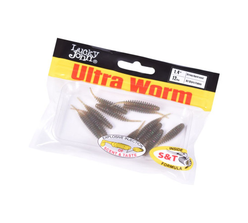 Lucky John Pro Series ULTRA WORM 1.4in S19, 12шт.
