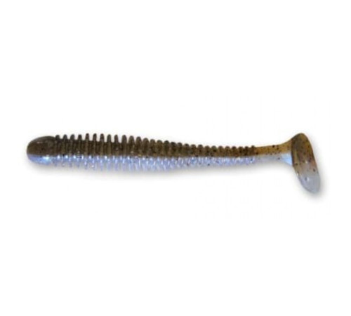 Силиконовая приманка Crazy Fish VIBRO WORM 3.4" 3d, 5шт, виброхвост