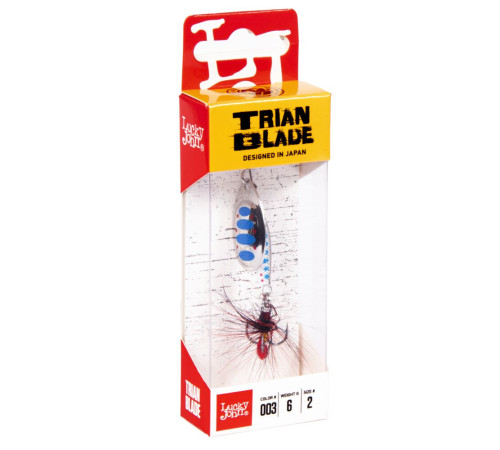 Блесна вращающаяся Lucky John TRIAN BLADE ROUND 6 , цвет 003