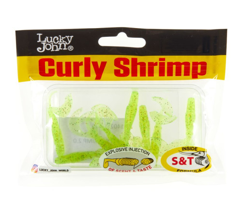 Lucky John Pro Series CURLY SHRIMP 2.0in S15, 10шт.