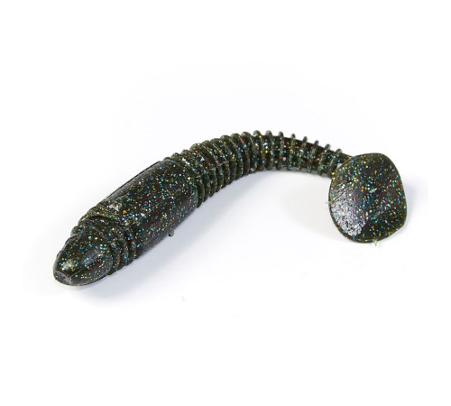 Силиконовые приманки Lucky John Pro Series TIOGA FAT 3.9in F08, 5шт, виброхвост