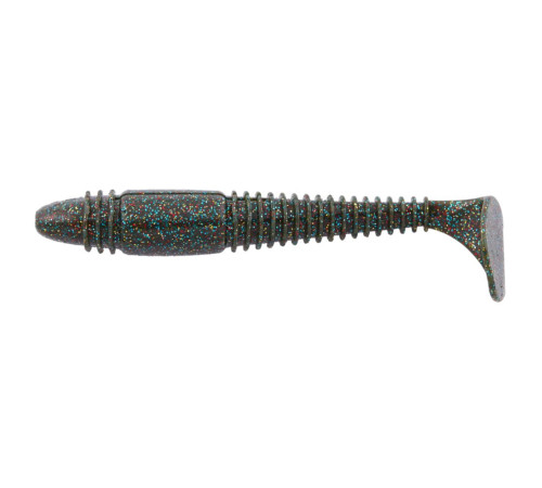 Силиконовые приманки Lucky John Pro Series TIOGA FAT 3.9in F08, 5шт, виброхвост