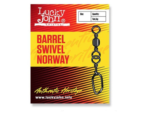 Lucky John Original BARREL SWIVEL NORWAY, 012, 10шт.