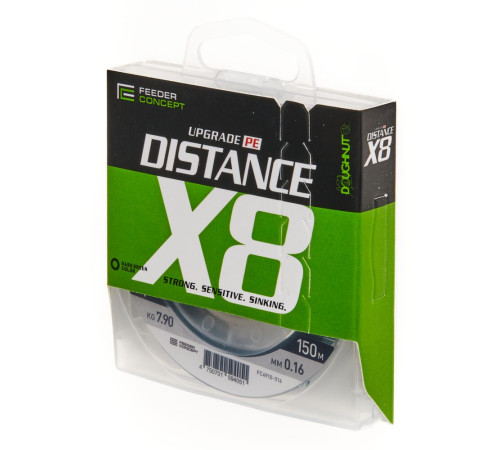Плетеная леска Feeder Concept Distance х8 BRAID Dark Green 150м,  0.16мм
