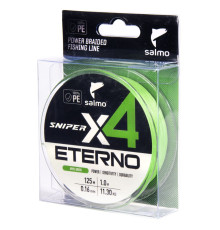 Плетеная леска Salmo Sniper Eterno х4 BRAID Apple Green 125м,  0.16мм
