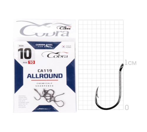 Крючки Cobra ALLROUND сер. CA119, №10, 10шт.