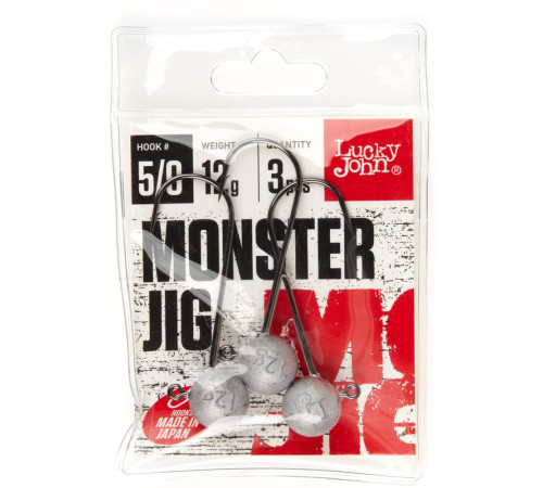 Джиг-головка Lucky John MONSTER JIG крючок №5/0, 12гр, 3шт.