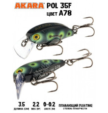Воблер Akara Pol 35F 2,2гр цвет A78