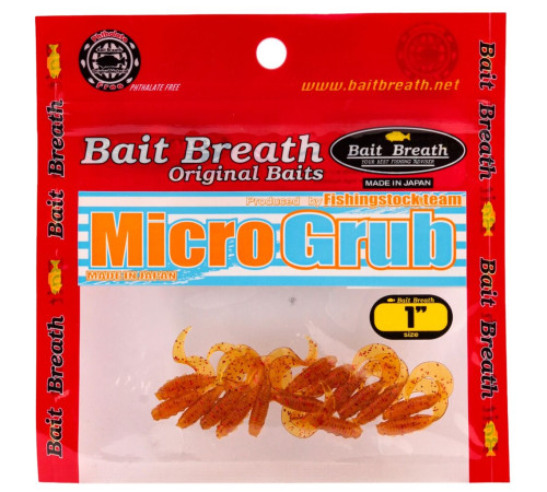 Силиконовые приманки Bait Breath MICRO GRUB 1" Ur23, 15шт, твистер