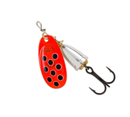 Блесна вращающаяся Blue Fox VIBRAX HOT PEPPER №4 , цвет Red-Black-Silver