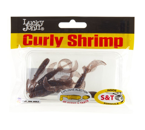 Lucky John Pro Series CURLY SHRIMP 2.0in S19, 10шт.