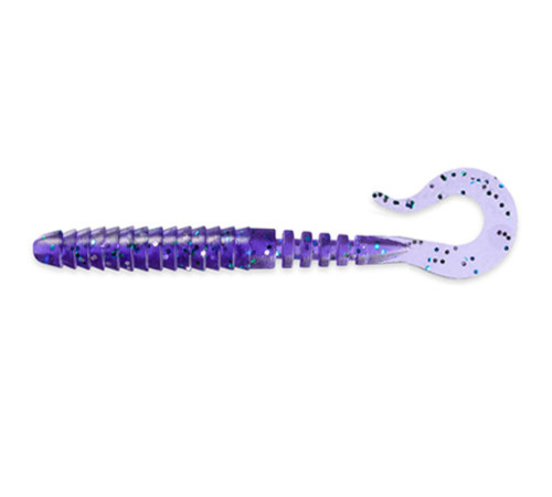 Силиконовые приманки FishUp VIPO 2" 060 - Dark Violet/Peacock & Silver, 10шт, твистер