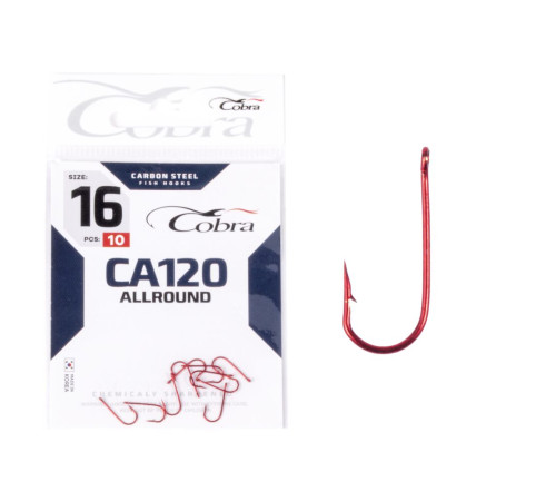 Крючки Cobra ALLROUND сер. CA120, №16, 10шт.