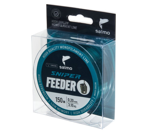Монофильная леска Salmo Sniper FEEDER Moss Green 150м,  0.2мм