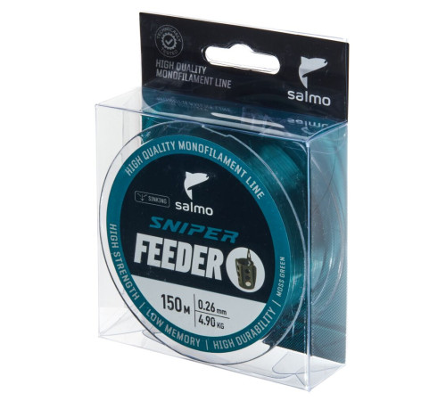 Монофильная леска Salmo Sniper FEEDER Moss Green 150м,  0.26мм