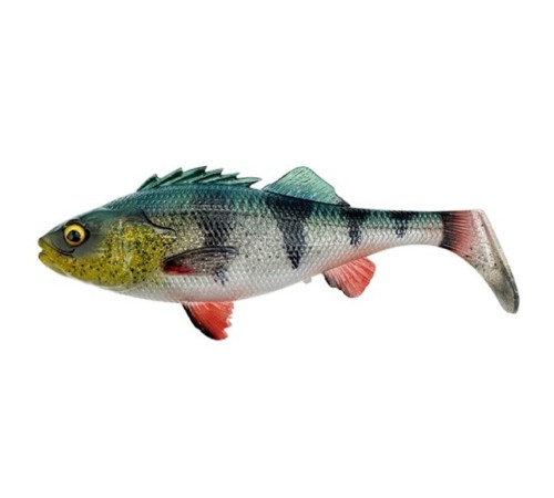 Силиконовая приманка Savage Gear 4D PERCH SHAD 175мм Green Silver, 1шт, виброхвост