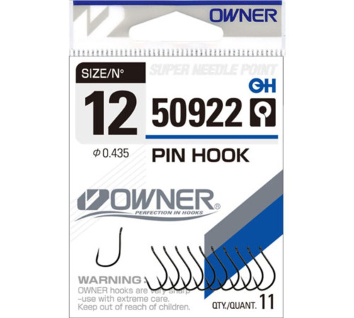 Крючки Owner PIN HOOK сер. 50922, размер 8, 9шт