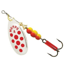 Блесна вращающаяся Mepps AGLIA PTS №4 блистер , цвет Silver Red-dot
