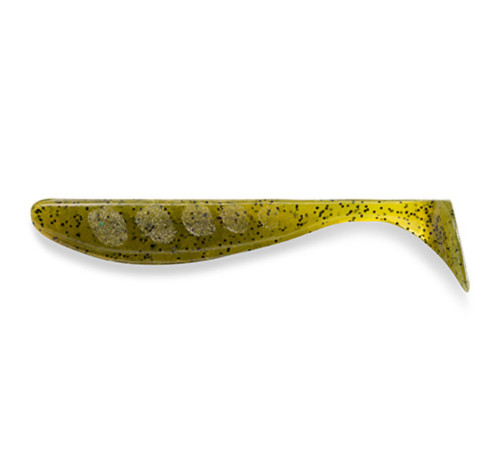 Силиконовая приманка FishUp WIZZLE SHAD 3" 074 - Green Pumpkin Seed, 8шт, виброхвост