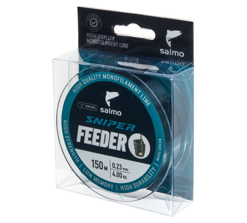 Монофильная леска Salmo Sniper FEEDER Moss Green 150м,  0.23мм