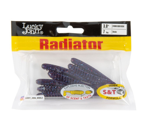 Силиконовые приманки Lucky John Pro Series RADIATOR 3.0" S63, 7шт, виброхвост