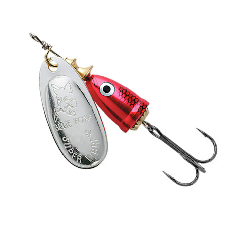 Блесна вращающаяся Blue Fox VIBRAX SHAD №5 , цвет Red-Silver