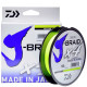 Плетеная леска Daiwa J-Braid x4 BRAID Yellow 135м,  0.10мм
