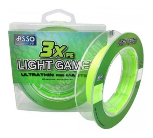 Плетенка Asso Light Games Х3 PE Green 100м 0,08мм